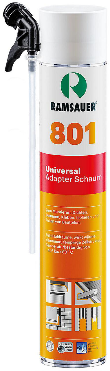 Mousse de montage PU universelle 801, classe feu B2, 750 ml