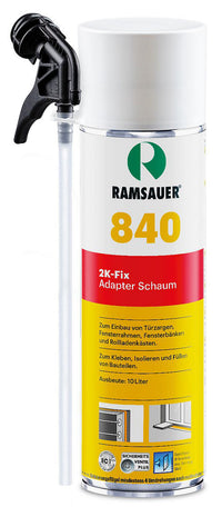 Mousse de montage rapide 2K Ramsauer 840 2K-Fix, classe feu B2, 400 ml