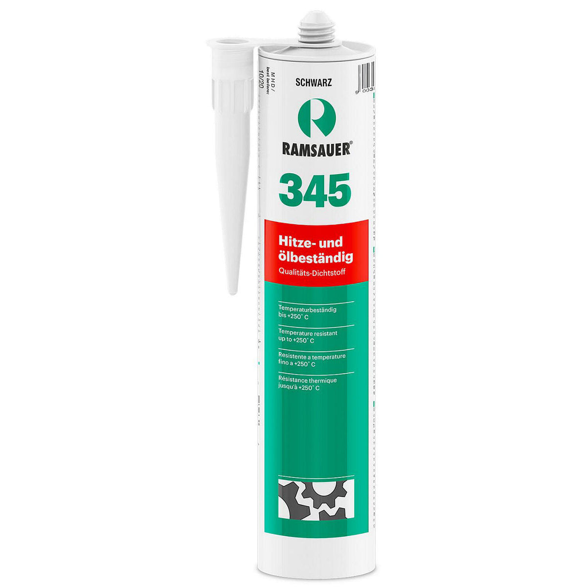 Mastic silicone résistant à la chaleur et à l'huile RAMSAUER 345, cartouche 290ml
