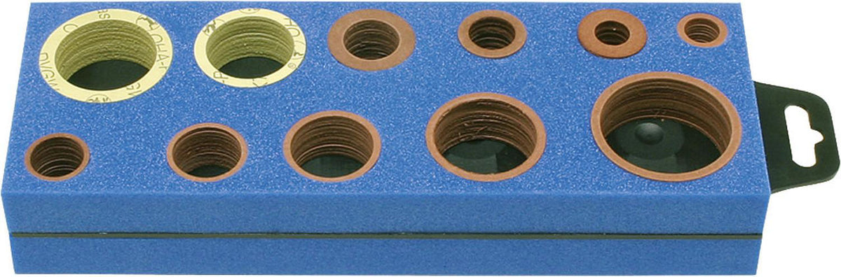 Assortiment universel de joints pour installations gaz et eau Réf. 9000, contenu 206 pièces