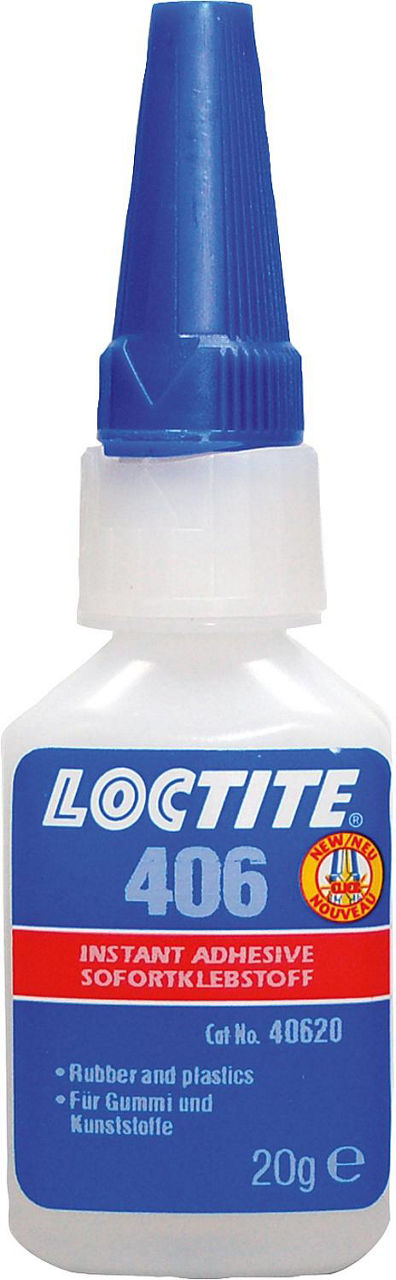 Adhésif instantané pour plastique & caoutchouc LOCTITE 406, 20g