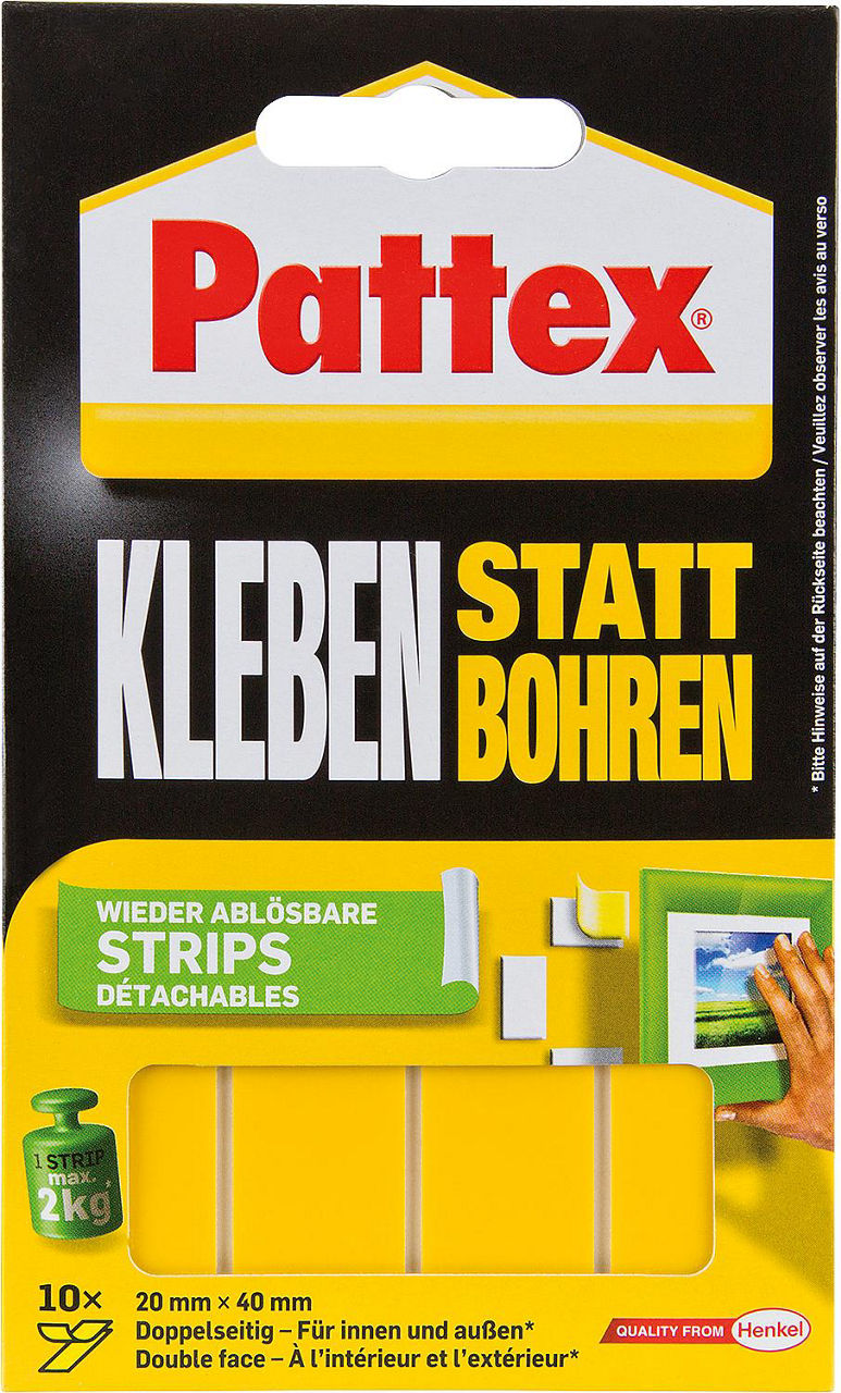 Bandes de montage double face Pattex PXMS1 (10 pièces)