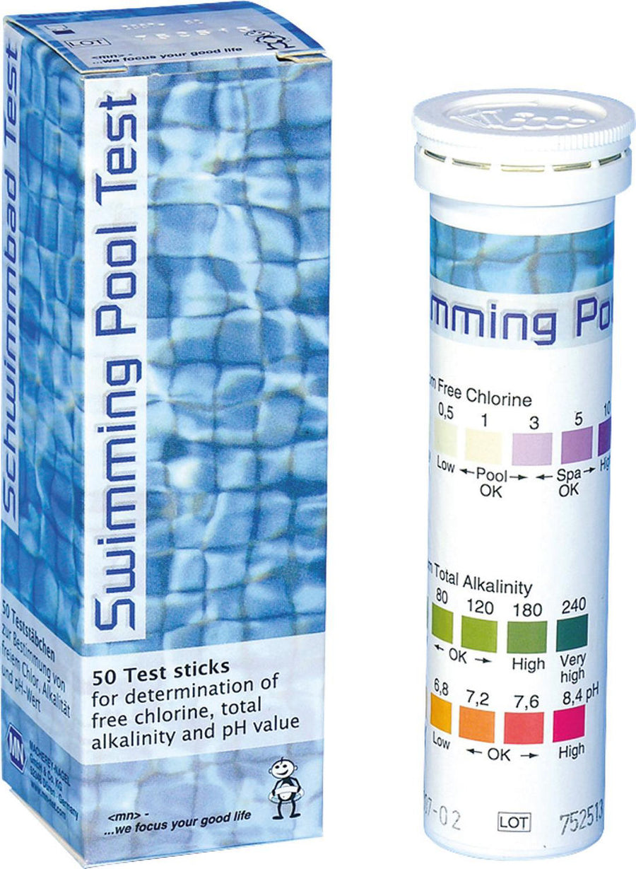 Test piscine — chlore, chlore total, alcalinité, dureté totale et pH