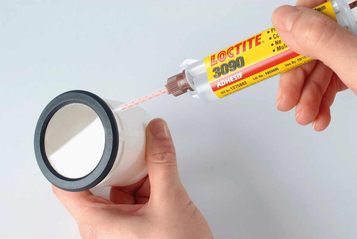 Adhésif instantané (2K) LOCTITE 3090 (7 buses de mélange incluses) Cartouche de 10g