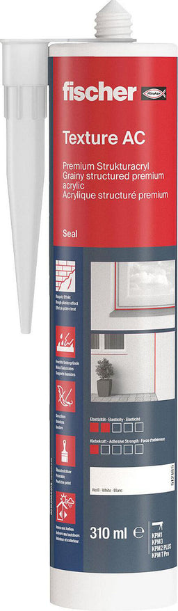 Acrylique structuré Fischer Premium Texture AC DSA blanc, 310 ml