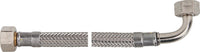 Flexible tressé inox KTW-A coudé femelle/femelle 3/8"
