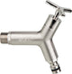Robinet d'arrosage GEKA 1/2" laiton nickelé avec prise système enfichable