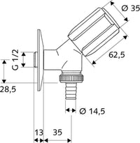 Robinet machine à laver verrouillable SCHELL Secur DN15 1/2" chromé
