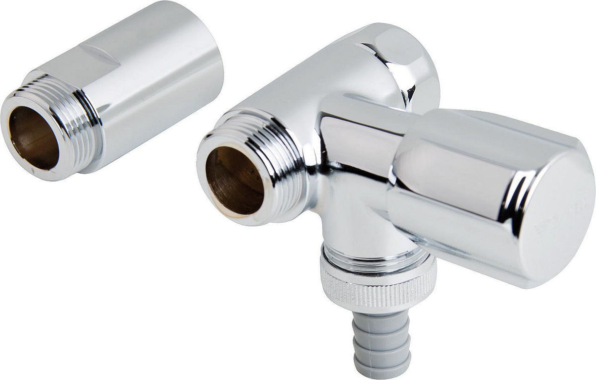Vanne de raccordement secondaire Schell Comfort avec clapet anti-retour pour robinetterie murale, DN 20 3/4", chromé