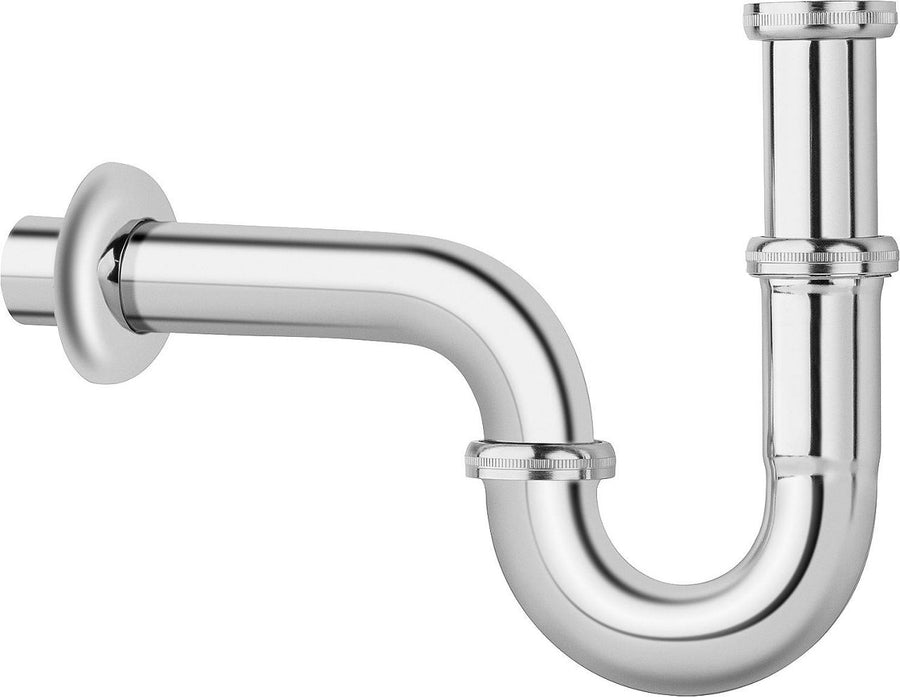 Siphon tubulaire laiton chromé 1 1/4" DN32 contrôle DIN standard