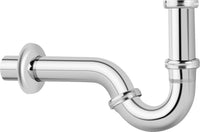 Siphon pour bidet laiton chromé 1 1/4" DN 32 - avec rosace contrôle DIN