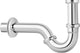 Siphon pour bidet laiton chromé 1 1/4" DN 32 - avec rosace contrôle DIN