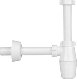 Siphon bouteille anti-odeur en PP blanc 1 1/4" x 32 mm