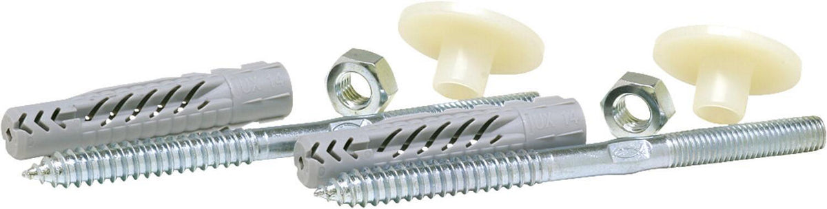 Fixation pour lavabo Fischer WST, avec douille à collet et écrou hexagonal