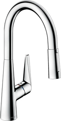 Mitigeur d'évier Hansgrohe Talis S 200 douchette extractible saillie 213 mm chrome