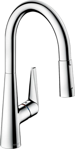 Mitigeur d'évier Hansgrohe Talis S 200 douchette extractible saillie 213 mm chrome
