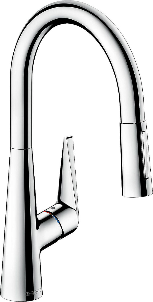 Mitigeur d'évier Hansgrohe Talis S 200 douchette extractible saillie 213 mm chrome