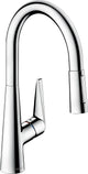 Mitigeur d'évier Hansgrohe Talis S 200 douchette extractible saillie 213 mm chrome