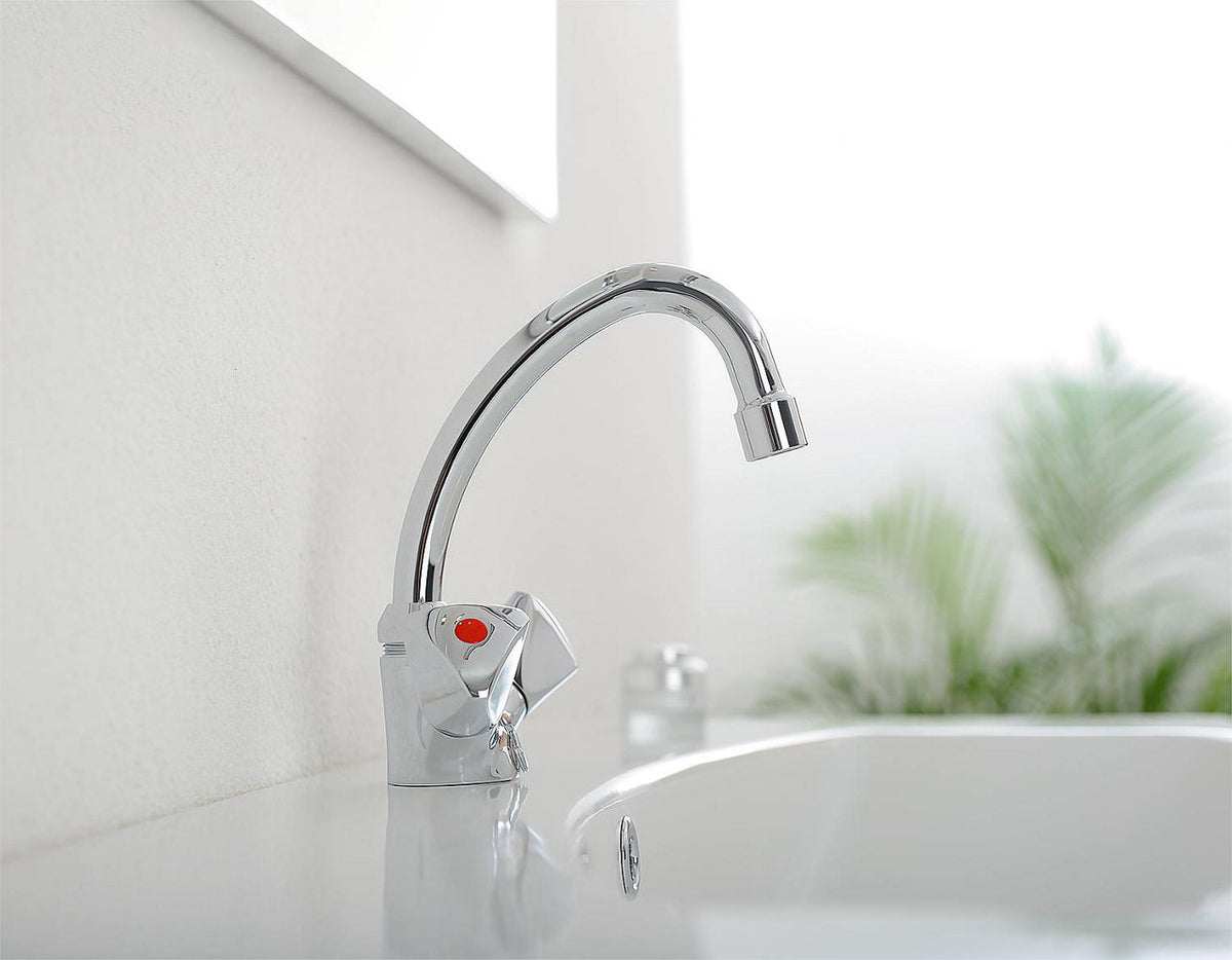 Mélangeur de lavabo Evenes Etou saillie 134mm chromé