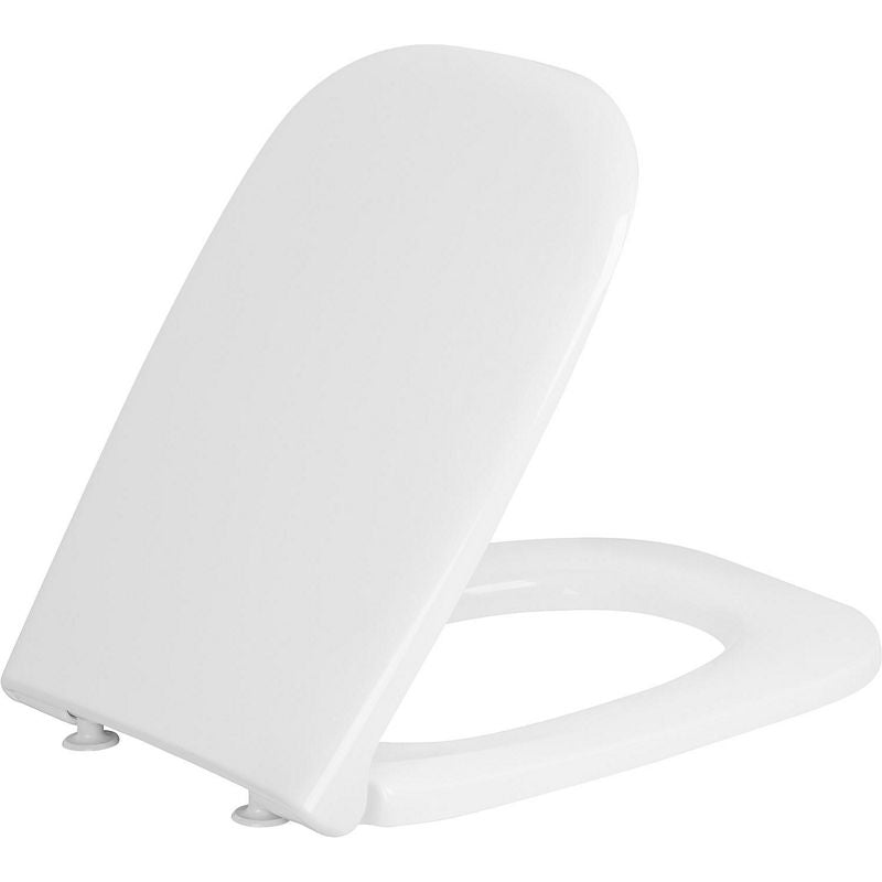 Abattant WC Duravit D-Code fermeture douce, weiss pour Compact WC