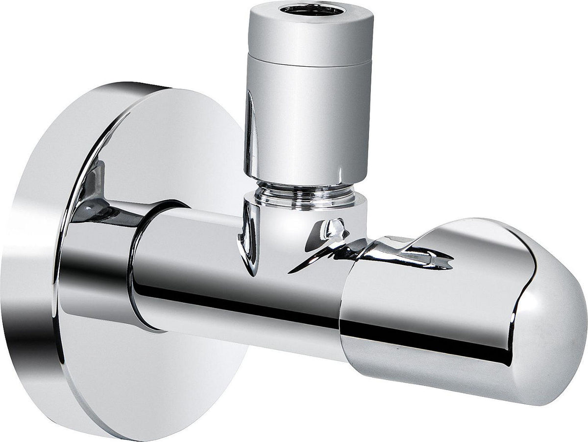 Vanne d'angle série Linéa 1/2" x 3/8" avec rosace