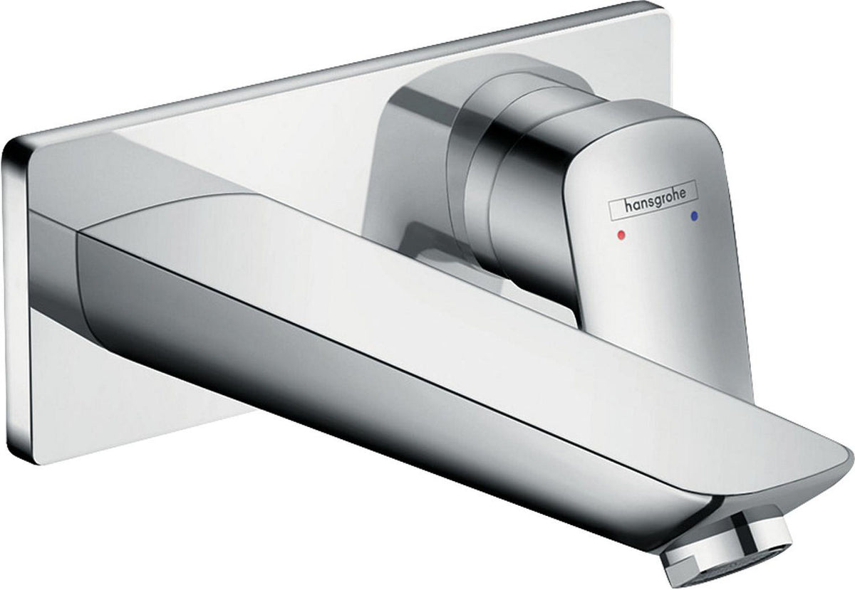 Mitigeur de lavabo mural Hansgrohe Logis saillie 195 mm chromé