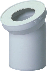 Coude de raccord WC DN100 22°, blanc