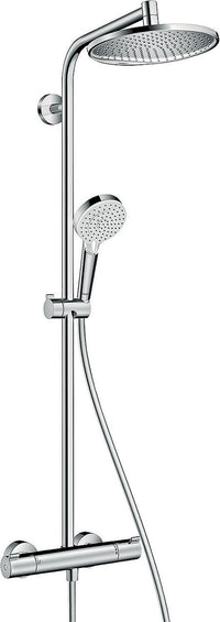 Hansgrohe Crometta S 240 EcoSmart Brausesystem mit Thermostat, Kopfbrause 240mm Chrom