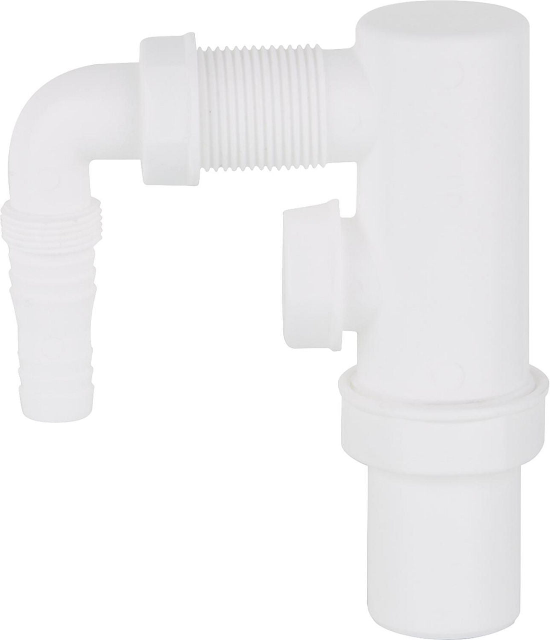 Siphon de machine à laver DN40, plastique blanc