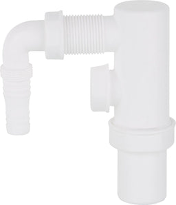 Siphon de machine à laver DN40, plastique blanc
