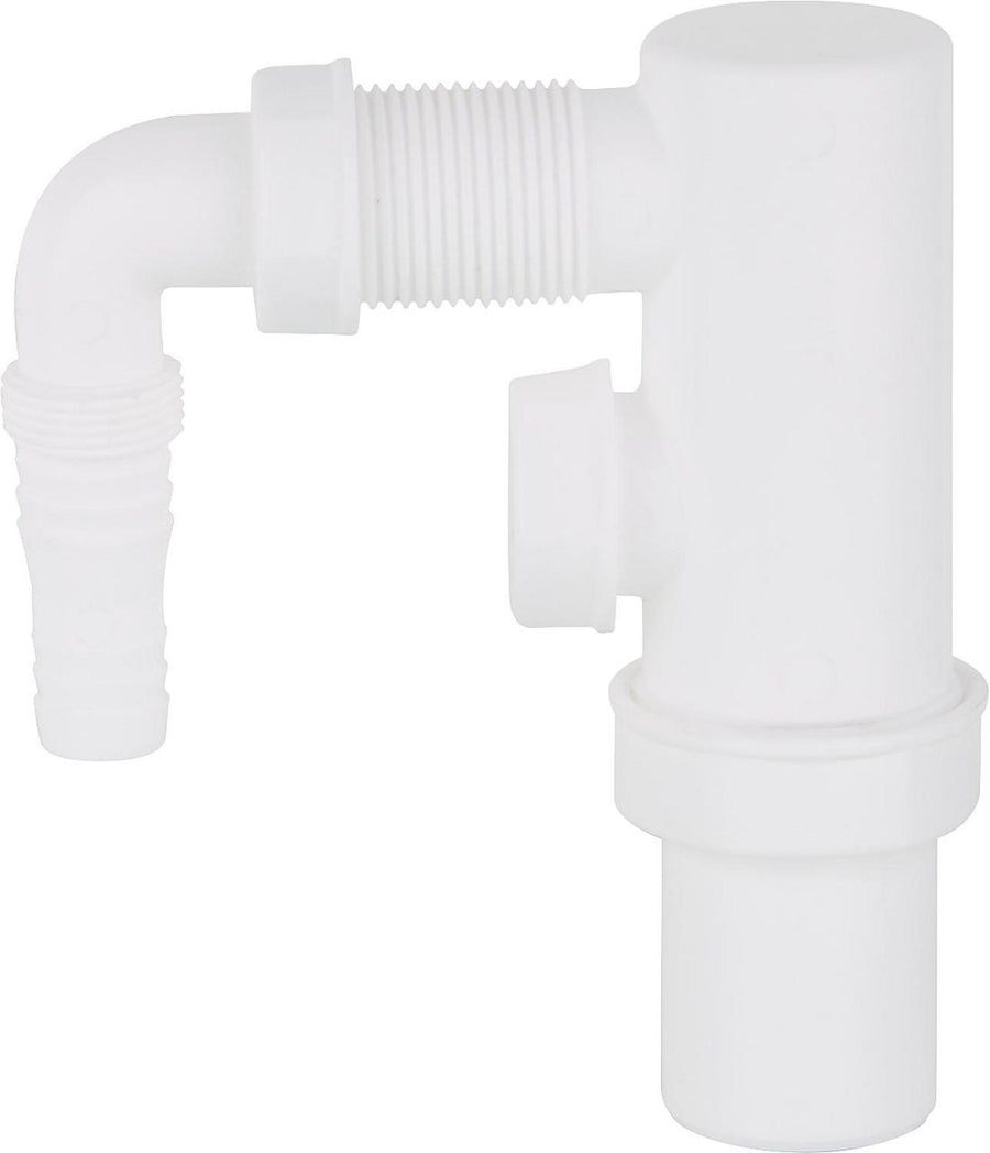 Siphon de machine à laver DN40, plastique blanc