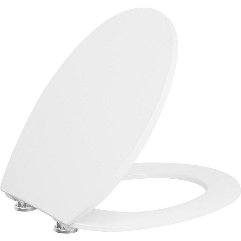 Abattant WC Tacutu blanc, fermeture douce, en duroplaste,charnière inox