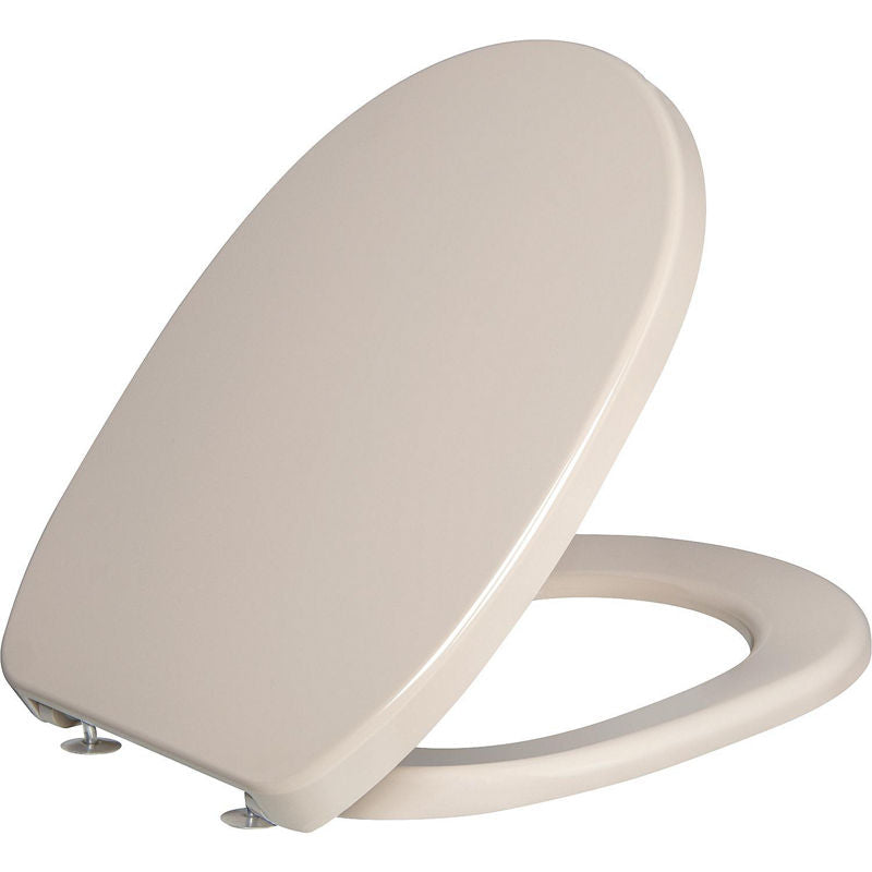 Abattant WC Twist avec charnière inox bahama-beige en duroplaste