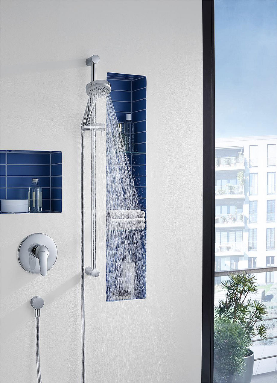 Mitigeur douche encastré Hansa Hansamix rosace Ø 170 mm chromé
