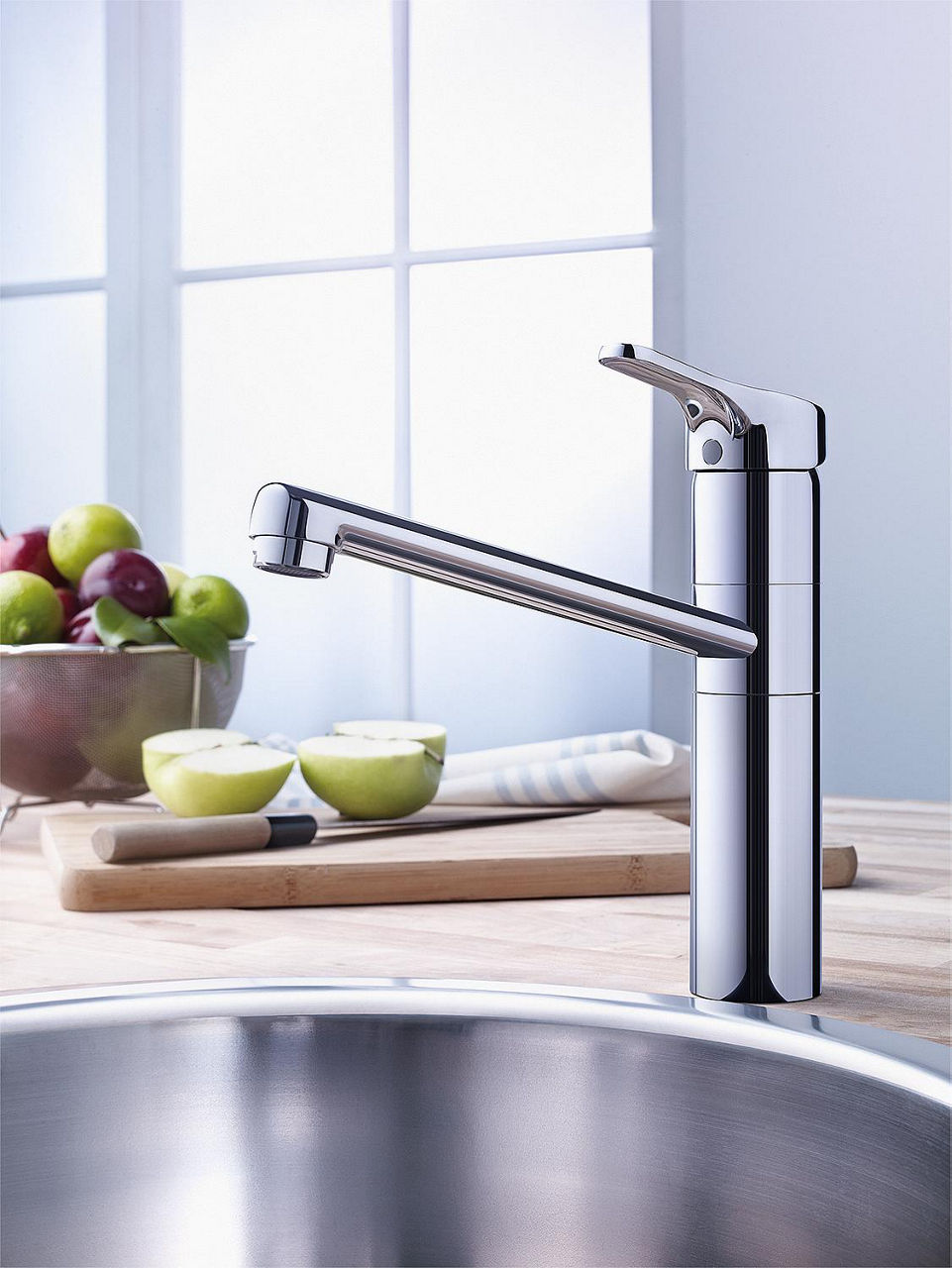 Mitigeur d'évier Ideal Standard Cerafit bec pivotant saillie 221 mm chrome