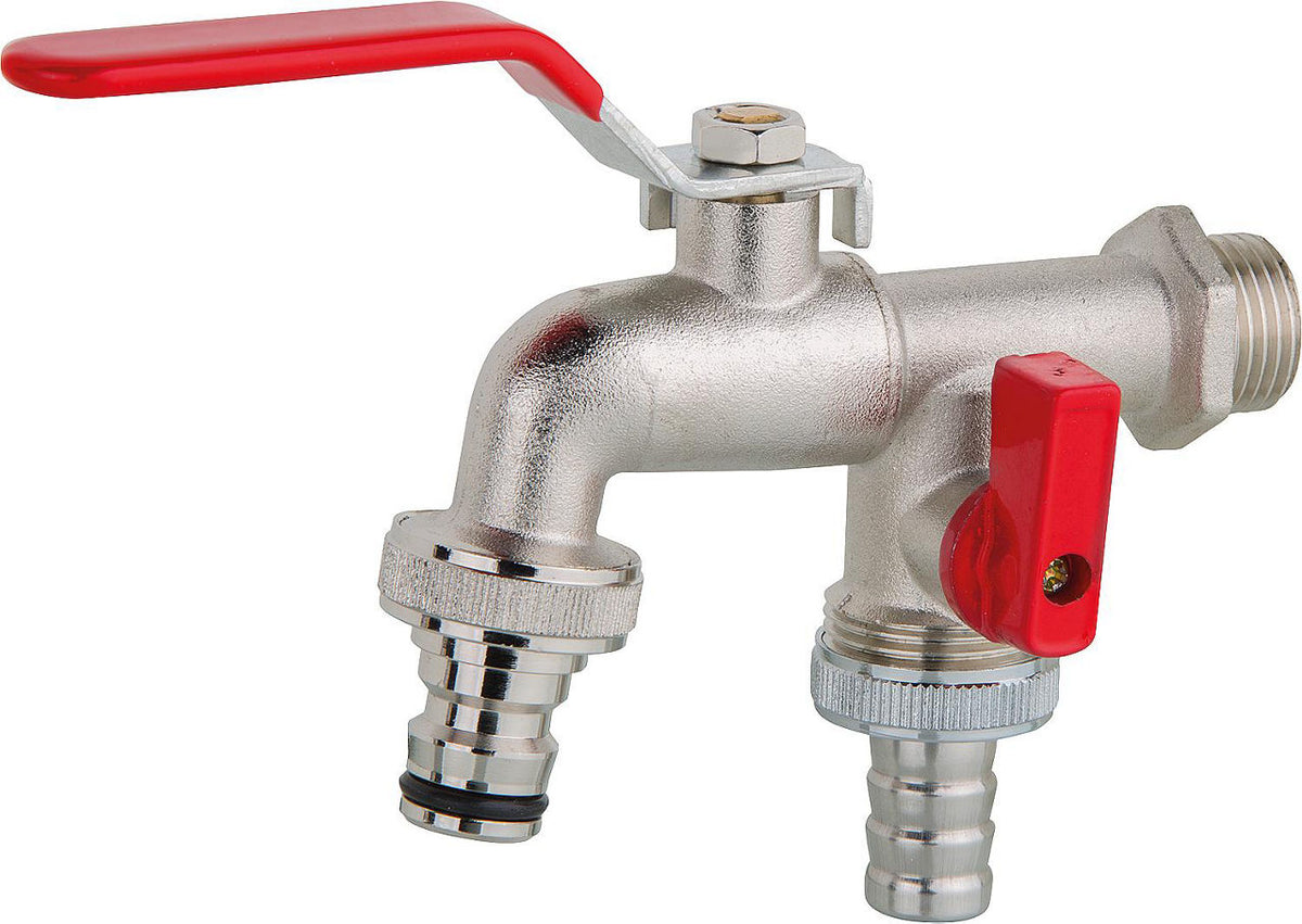 Robinet double à boisseau sphérique DN15 (1/2")