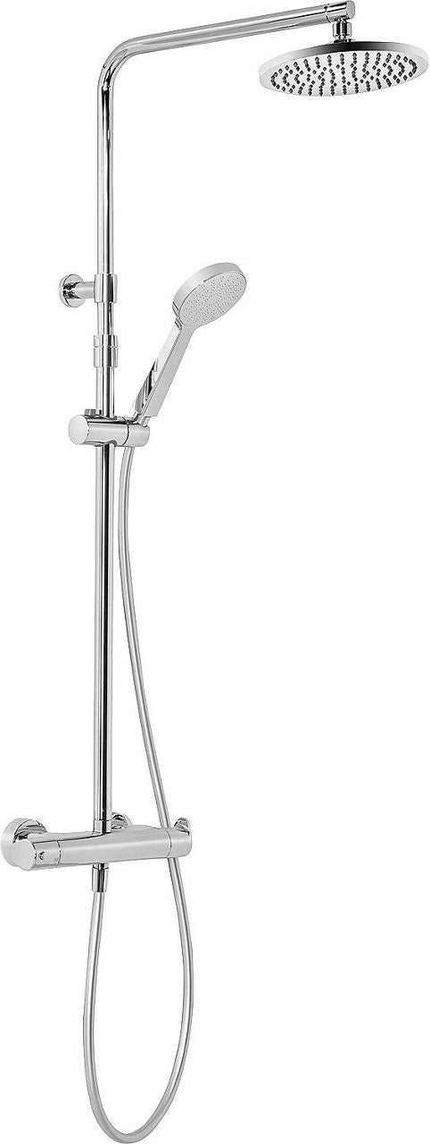 Colonne de douche Evica thermostatique avec pomme de tête Ø 200 mm chrome