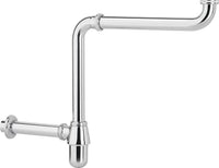 Siphon gain de place DN32 (1 1/4") laiton chromé