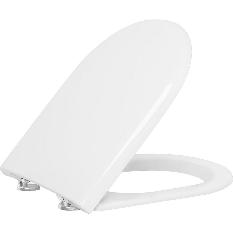 Abattant WC Turvo fermeture douce duroplaste blanc charnière inox