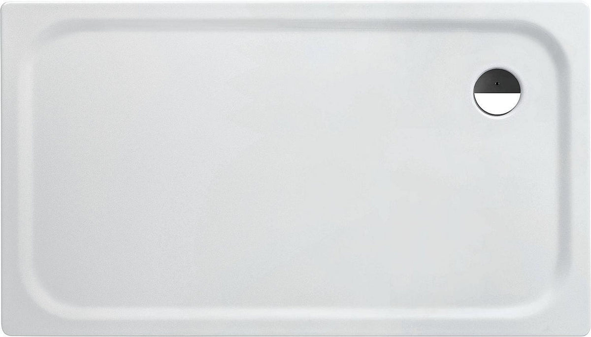 Receveur de douche Edura rectangulaire ultra-plat, acier émaillé