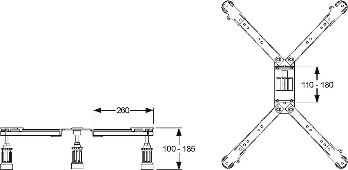 MEPA pied pour receveur de douche BW5 Maxi