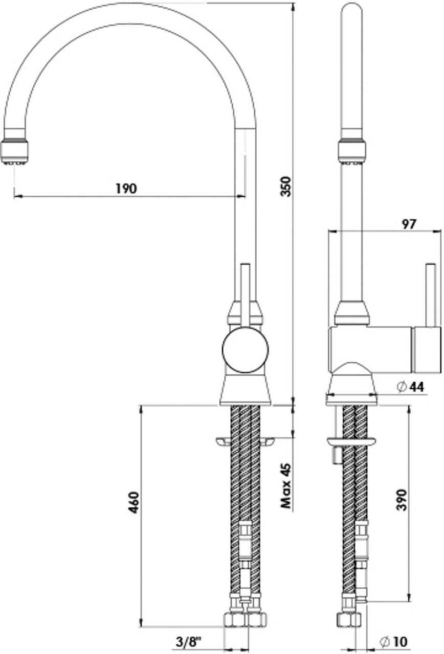 Mitigeur d'évier KWC Kuri Basic