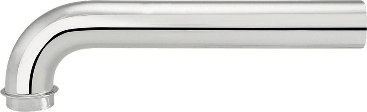 Coude de sortie 90° avec bord rabattu acier inoxydable chromé