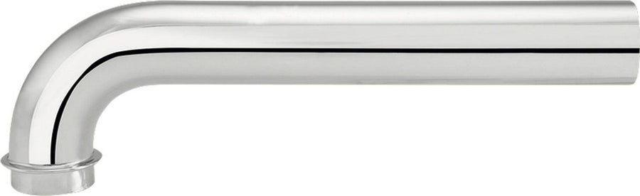 Coude de sortie 90° avec bord rabattu acier inoxydable chromé