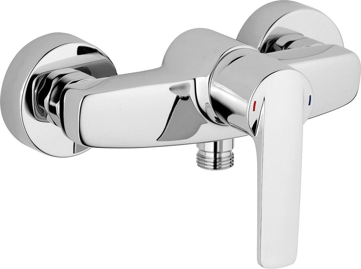 Mitigeur douche apparent Heinrich Schulte Alpha 300 saillie 52 mm chromé