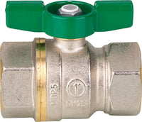 Robinet à boisseau sphérique eau potable Giacomini femelle × femelle sans zone morte, poignée papillon