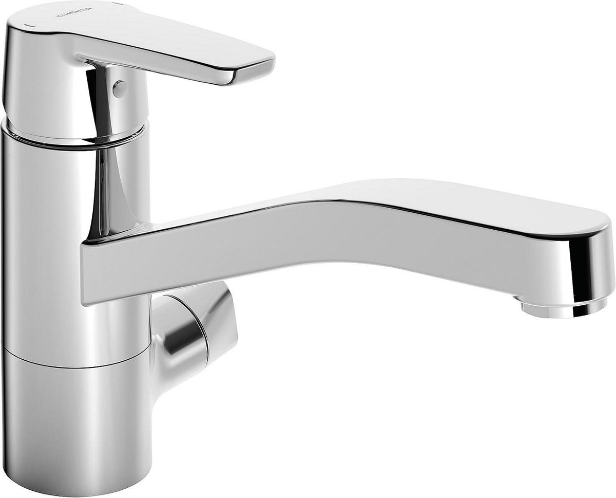 Mitigeur d'évier Hansa Hansapolo avec vanne d'arrêt saillie 216 mm chrome