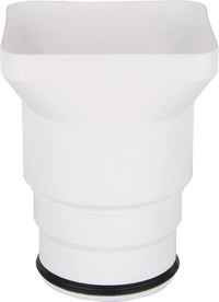 Siphon entonnoir DN100/DN50 plastique blanc, entrée carrée Airfit