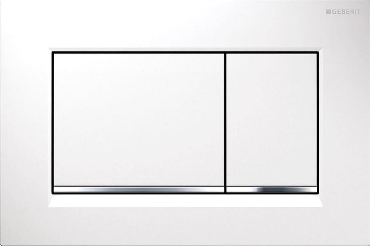 Plaque de commande Geberit Sigma 20 Square, rinçage à 2 quantités