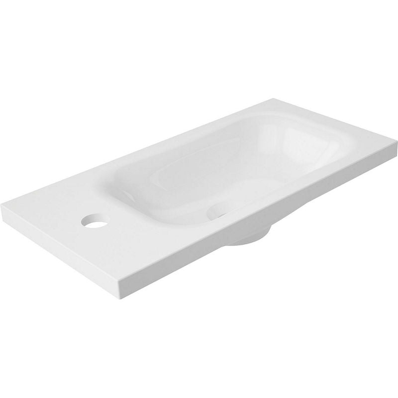 Vasque à poser EIKA LxHxP : 500x102x250 mm fonte d'aluminium blanc
